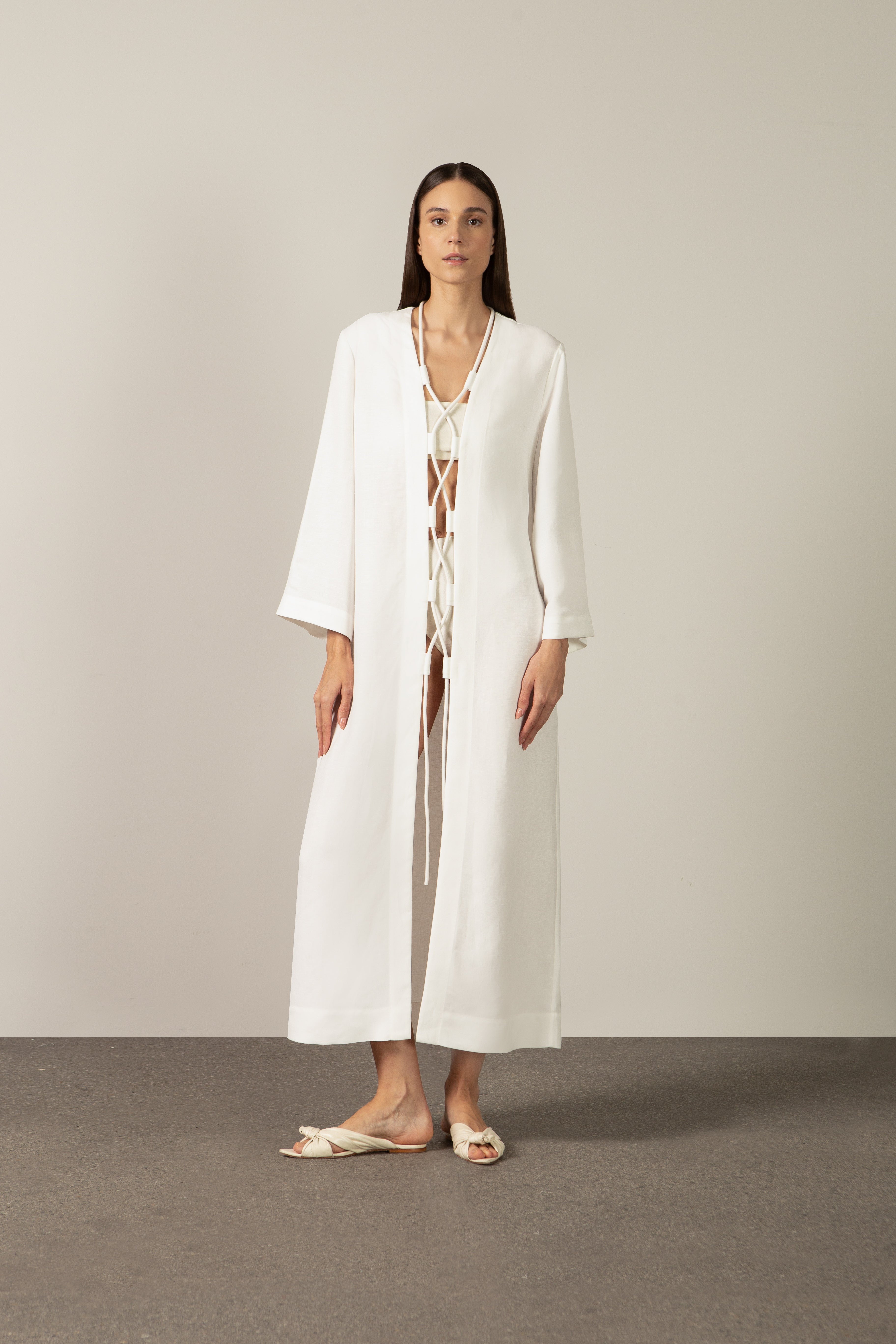 Túnica Longa Manga Longa Bicolor