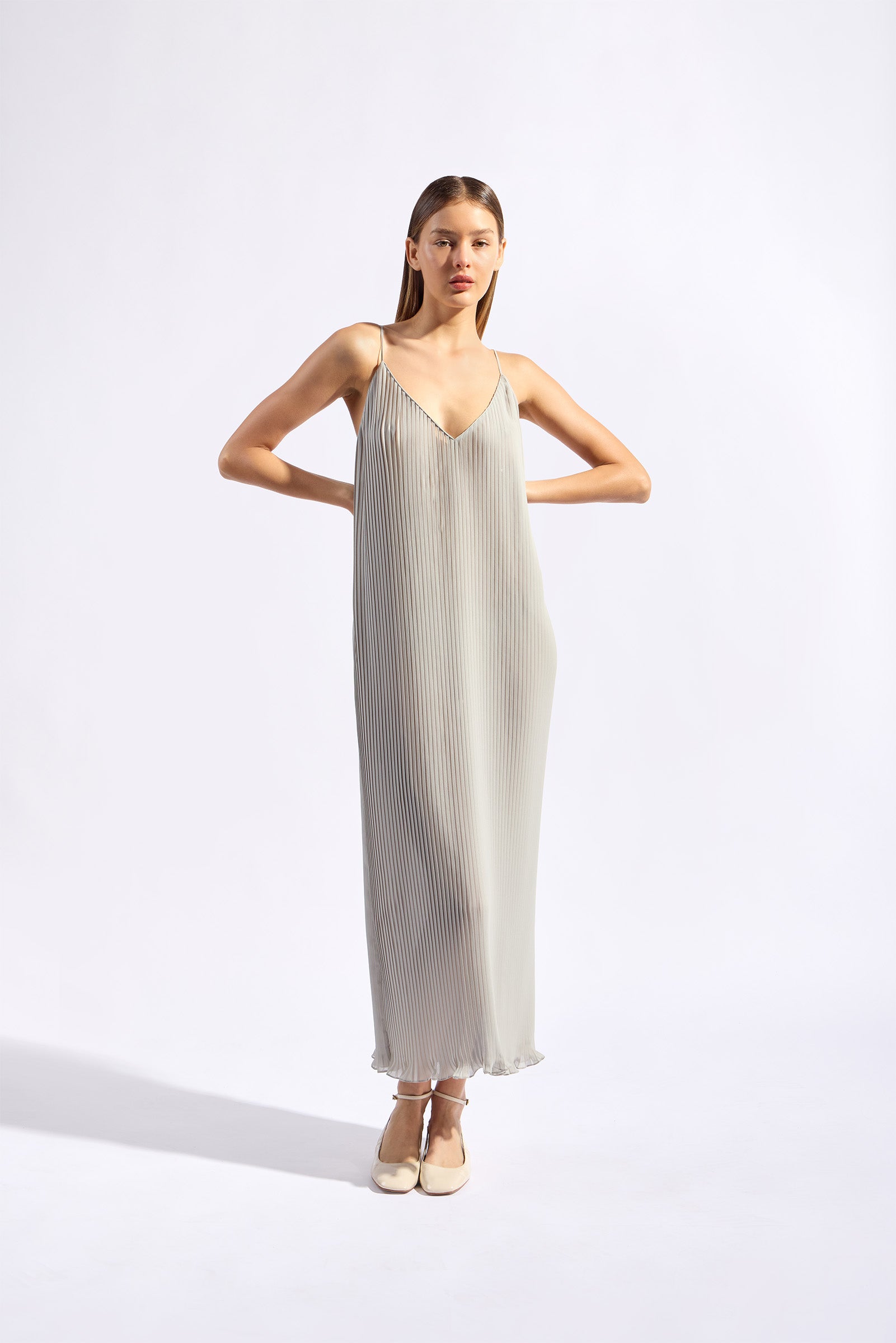 Vestido Alças Com Capa Baleares Liso