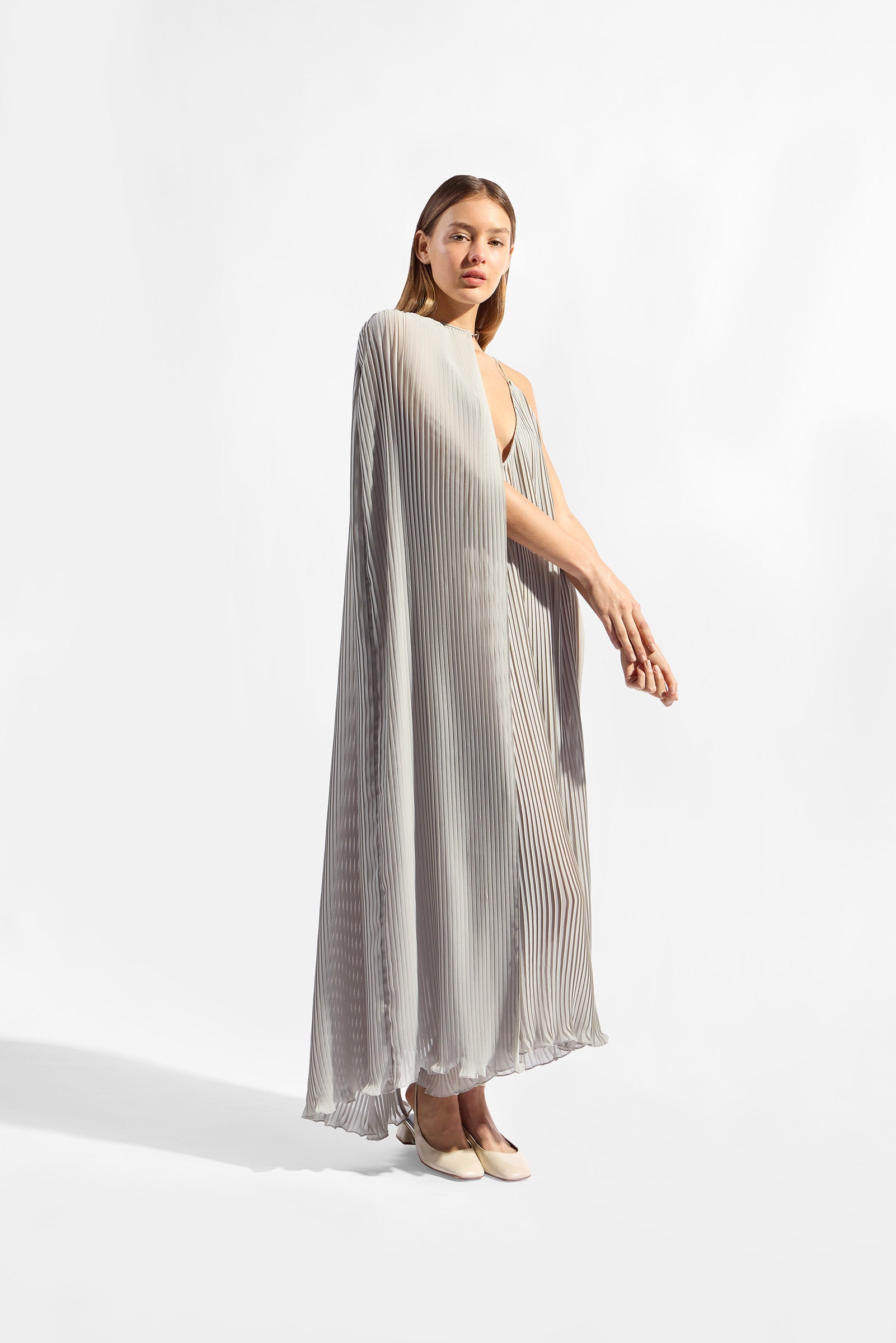 Vestido Alças Com Capa Baleares Liso