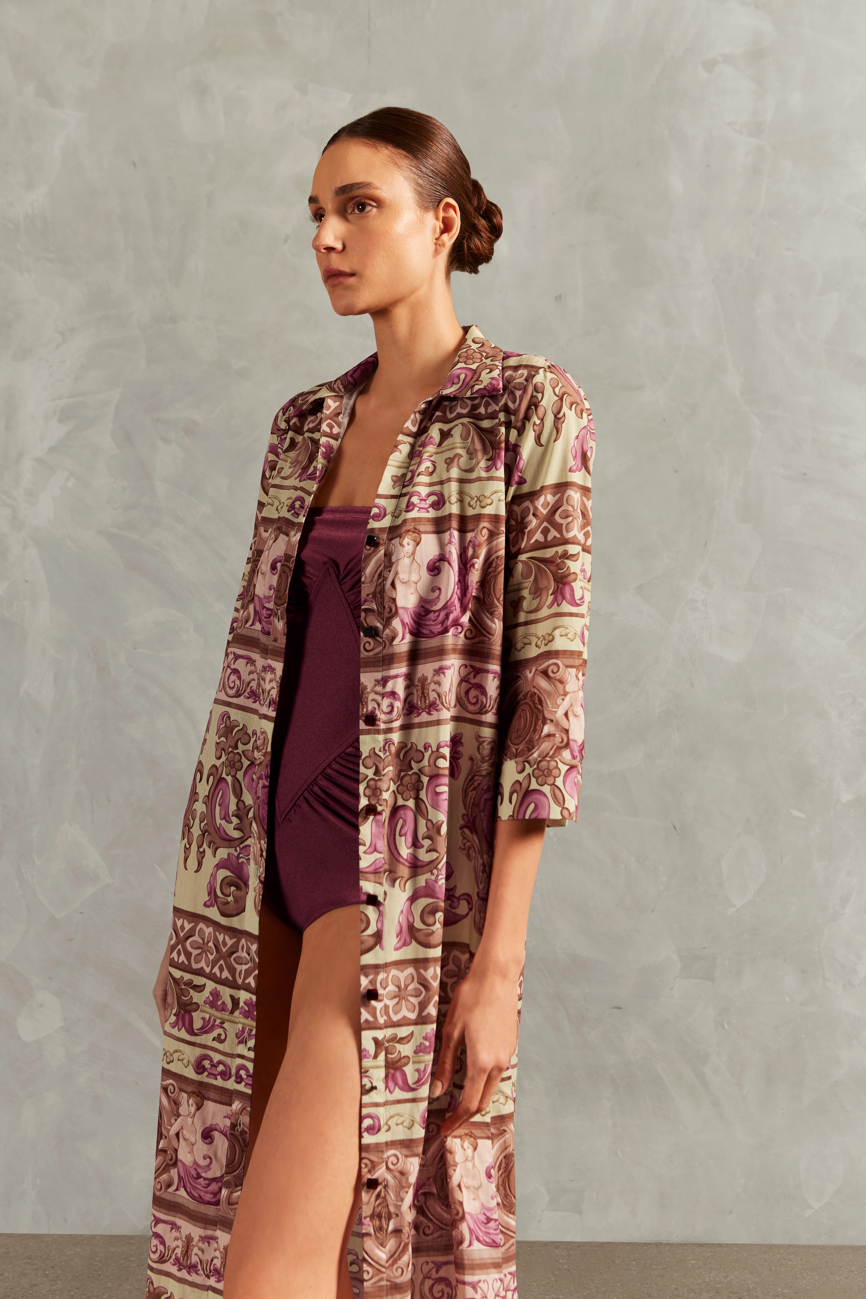 Vestido Chemise Longo Vintage Citronelle