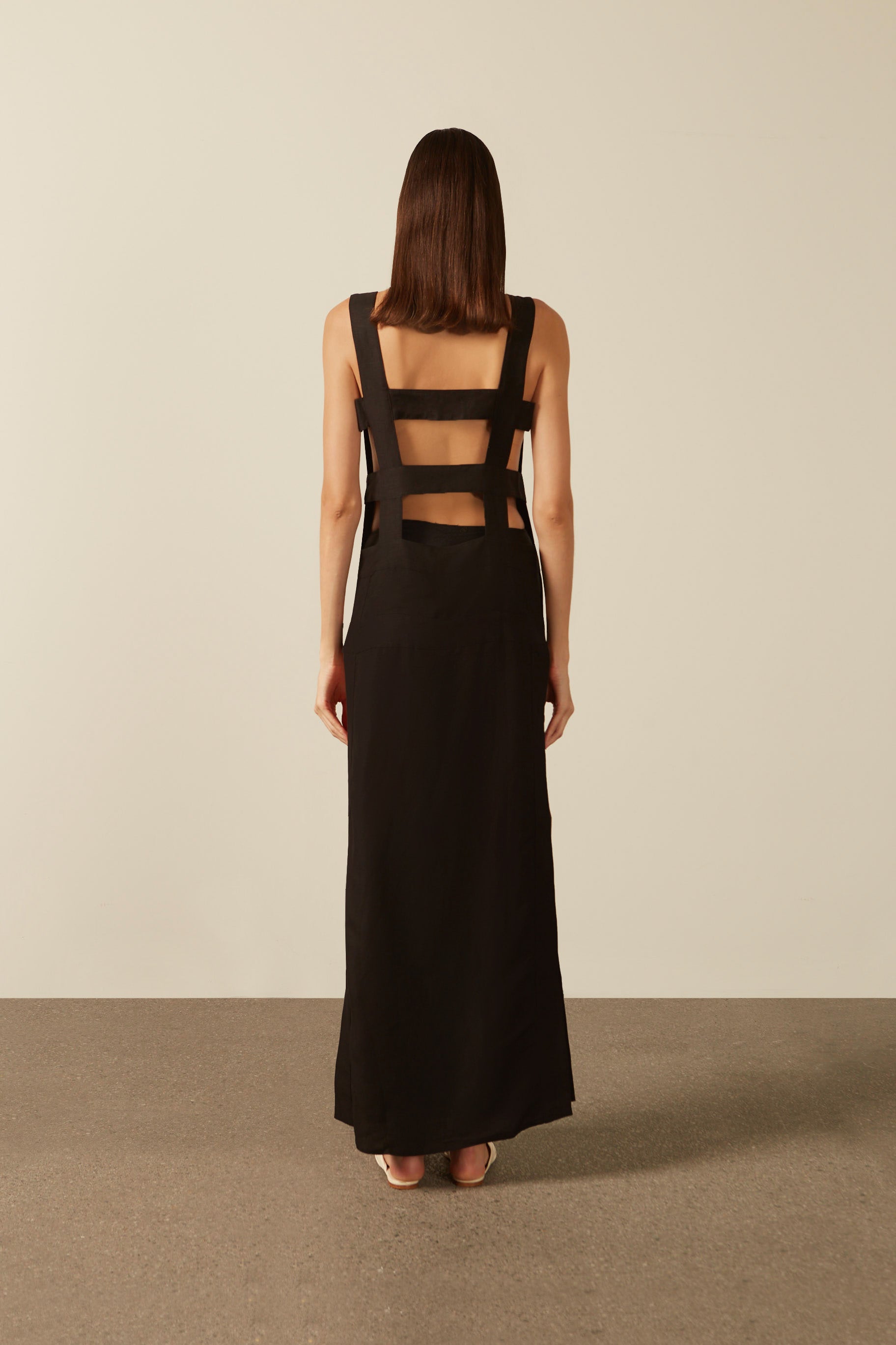 Vestido Longo Abertura Lateral Linhos