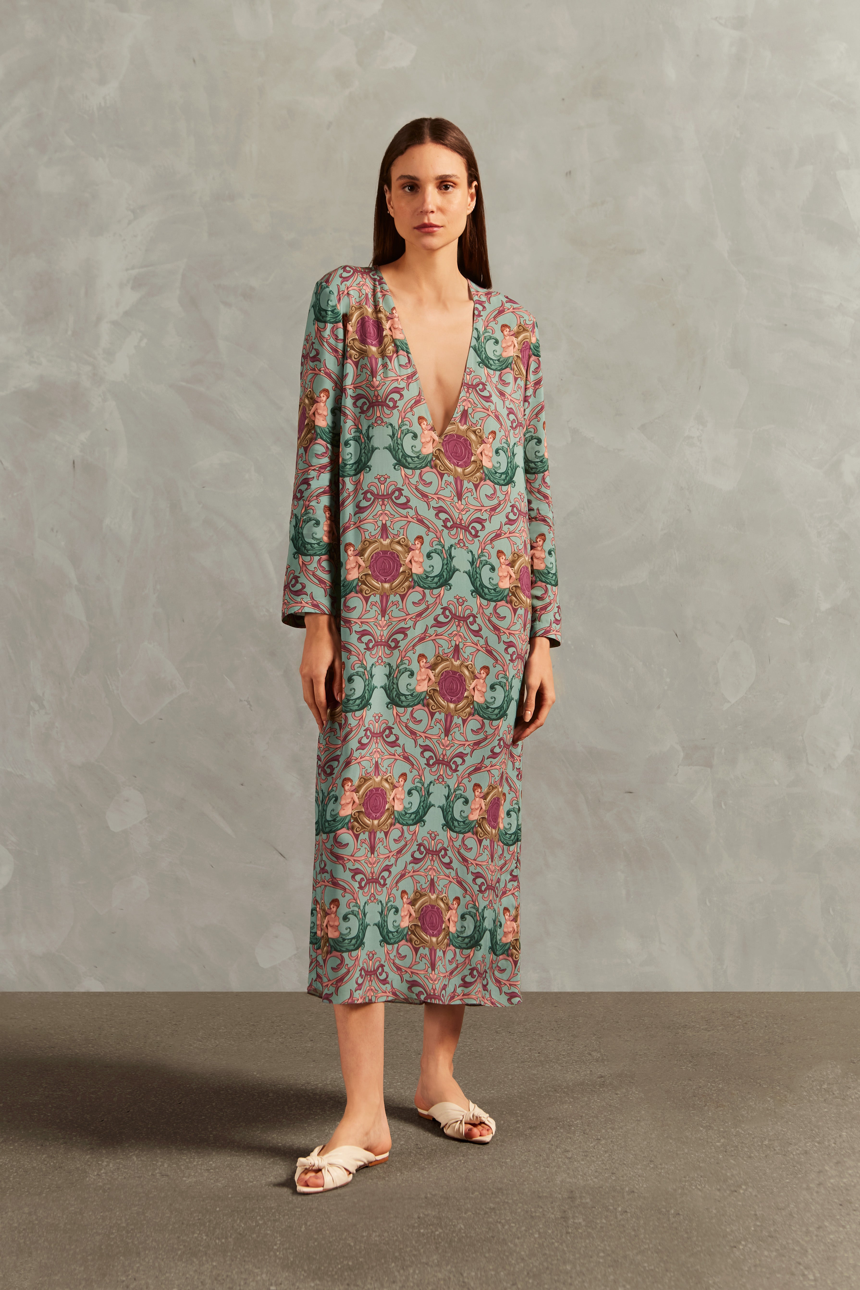 Vestido Longo Decote V Le Sirenuse