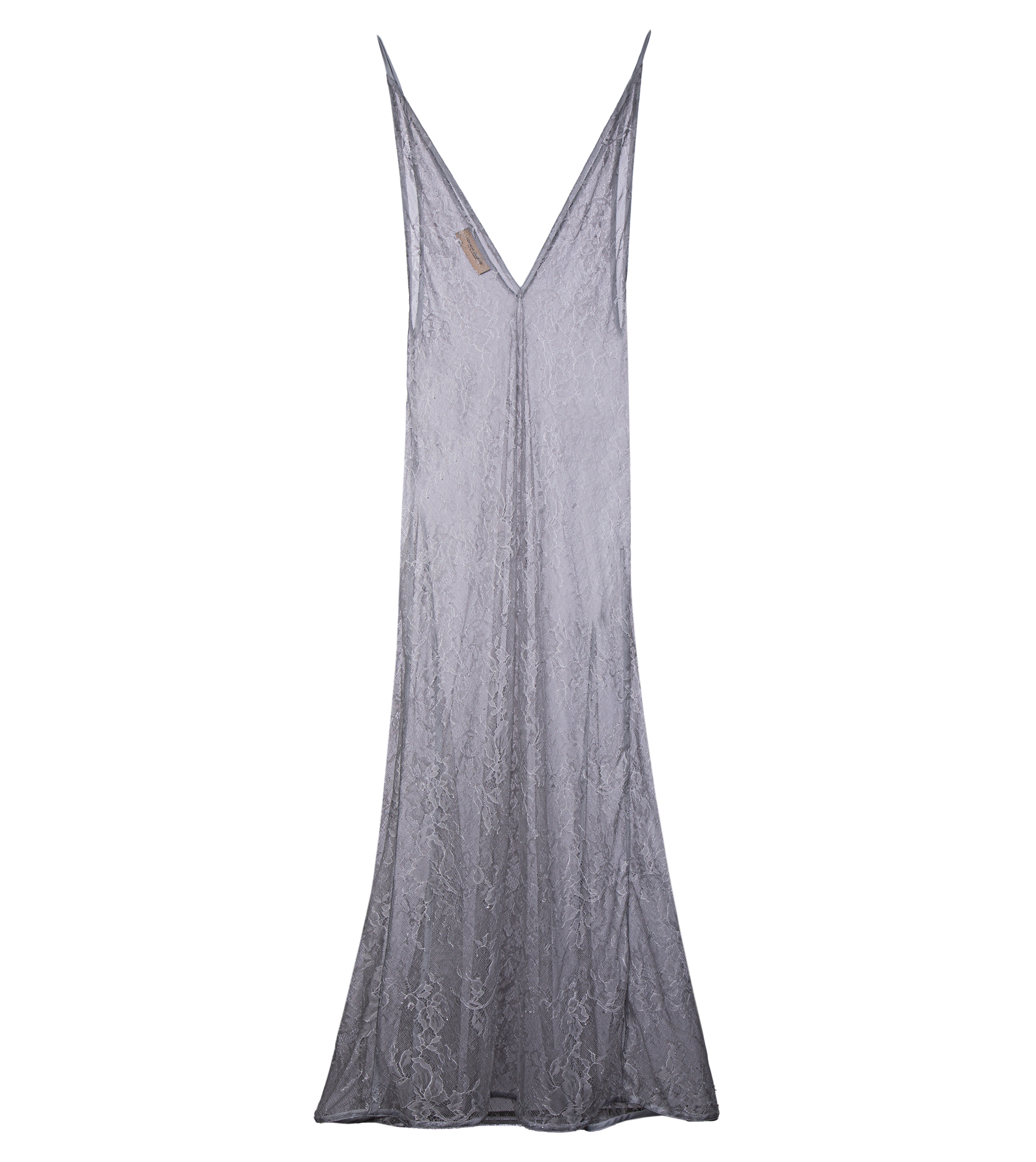 Vestido Longo Decote V Renda