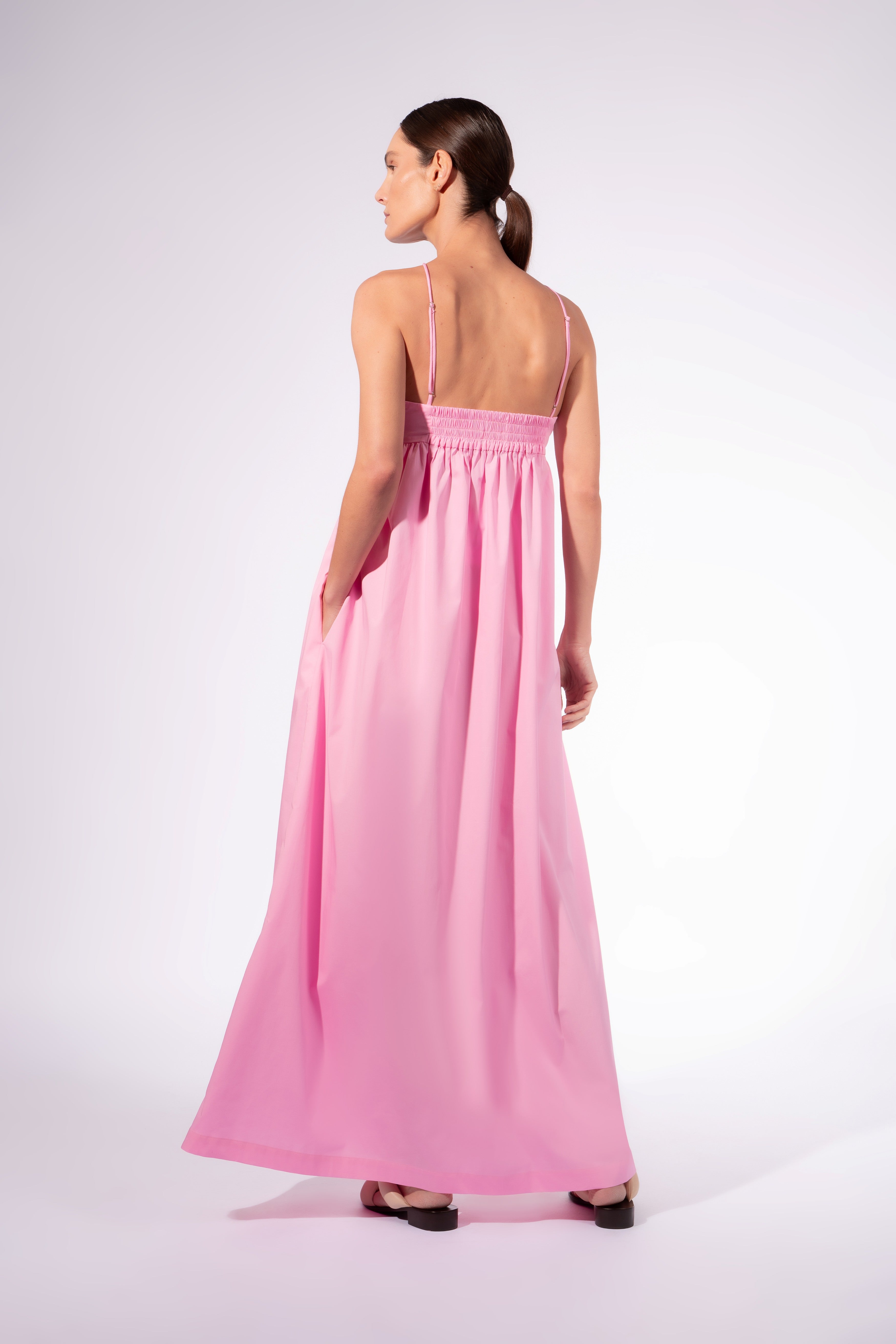 Vestido Longo Tiras Lisos