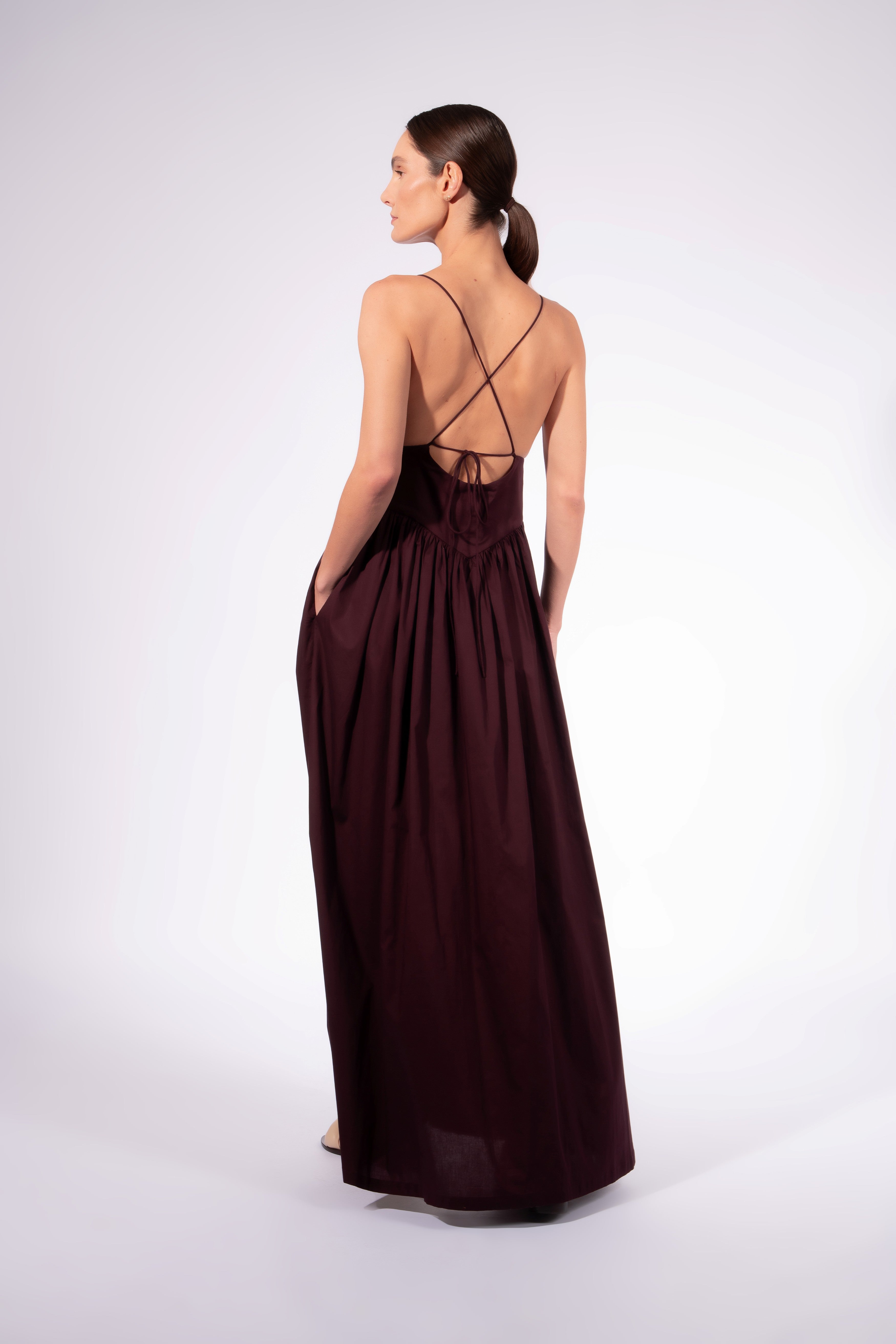 Vestido Longo Alças Lisos