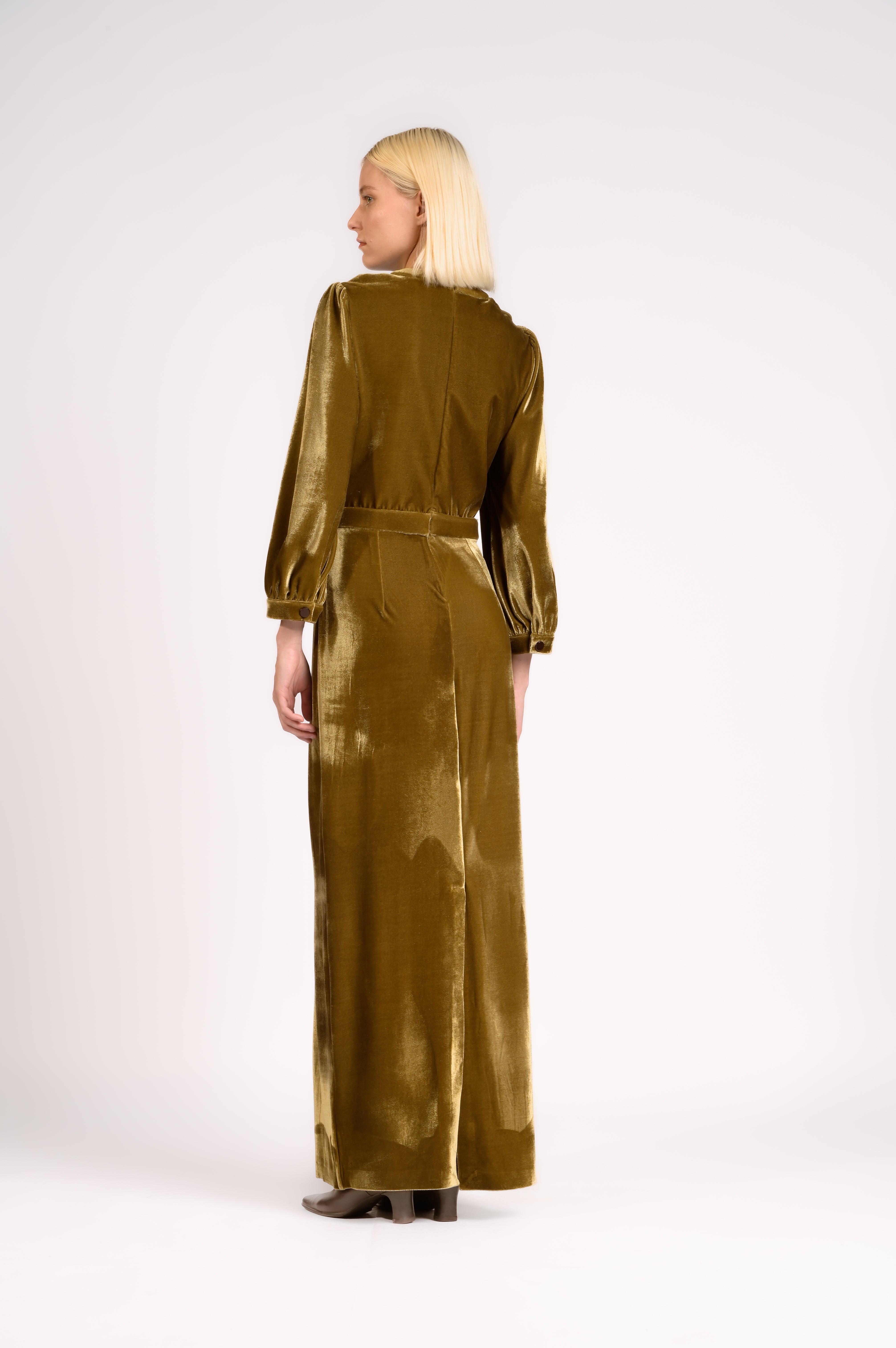 Vestido Longo Frente Tela Velvet