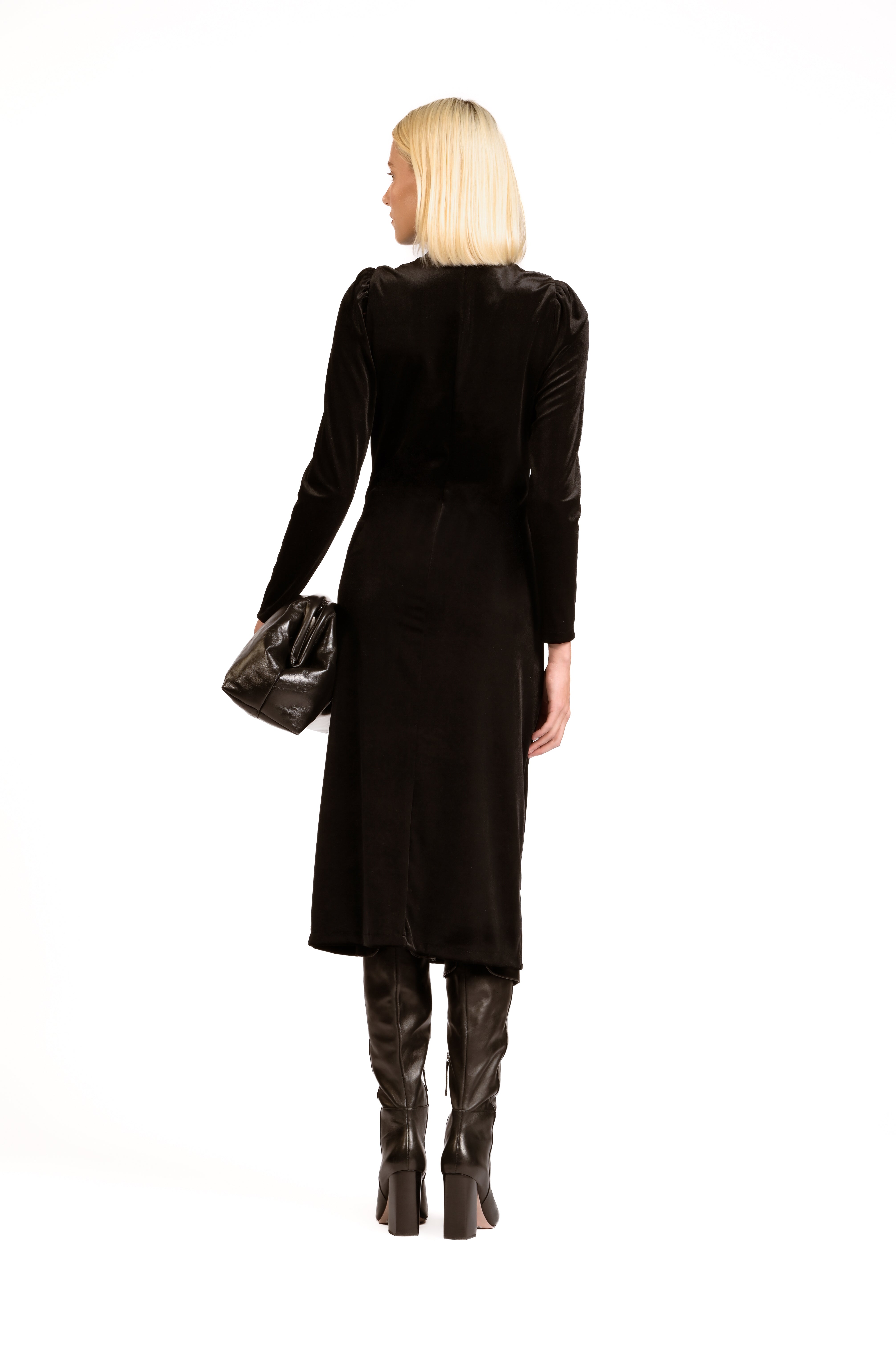 Vestido Longo Decote Profundo Velvet