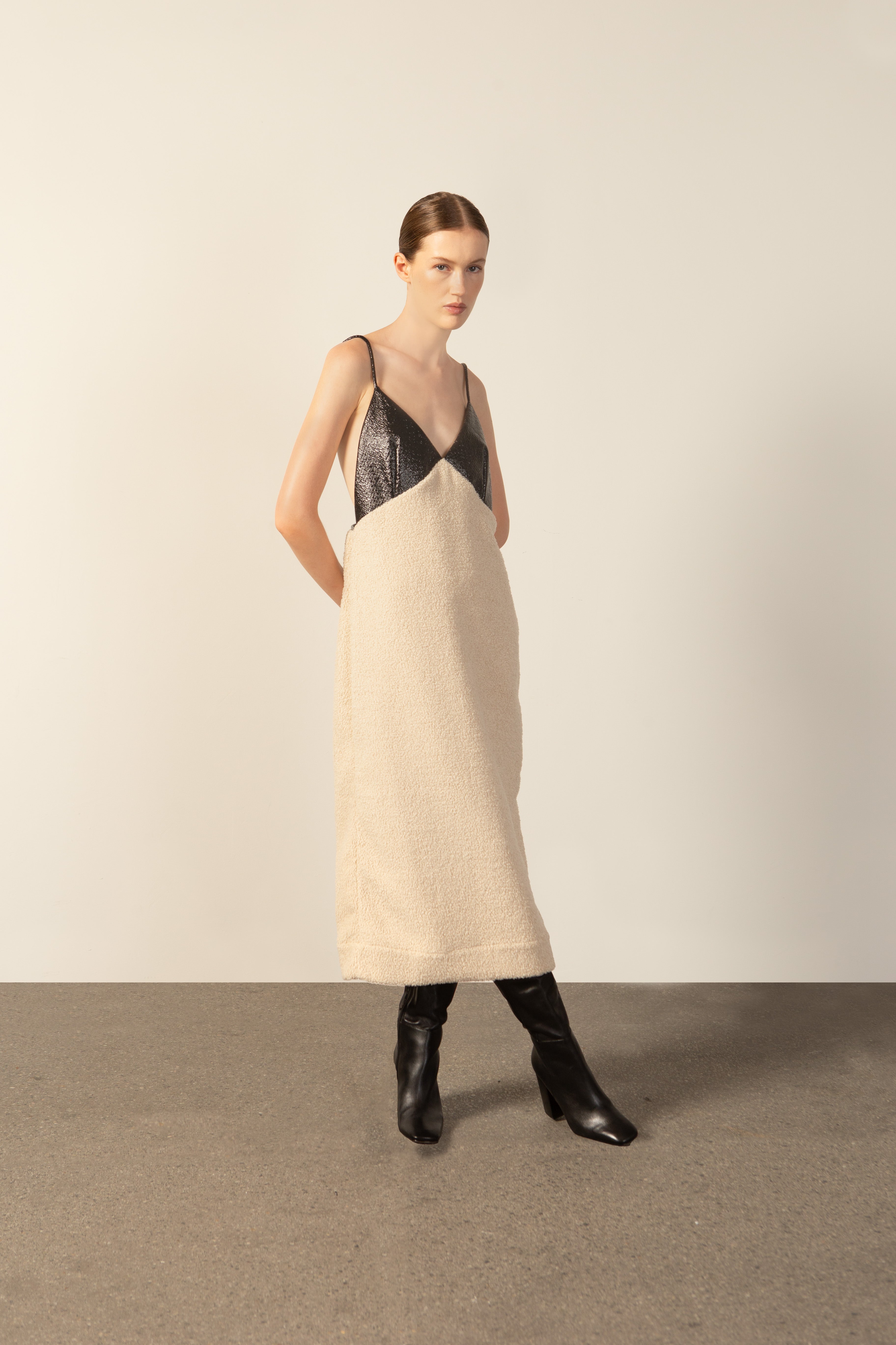 Vestido Midi Bicolor Nori