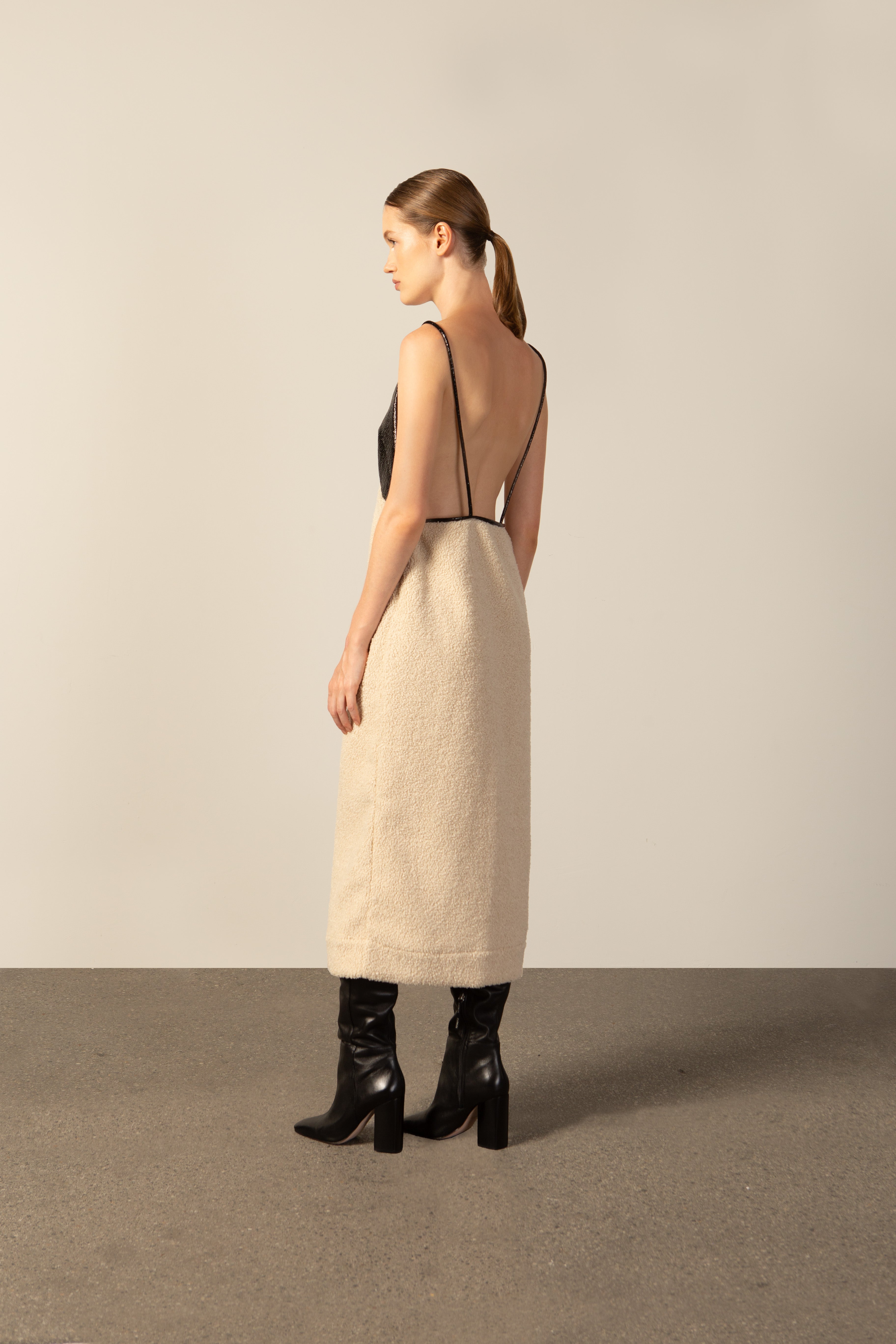 Vestido Midi Bicolor Nori