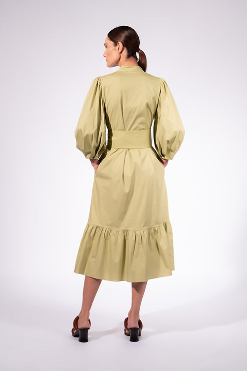 Vestido Midi Com Cinto