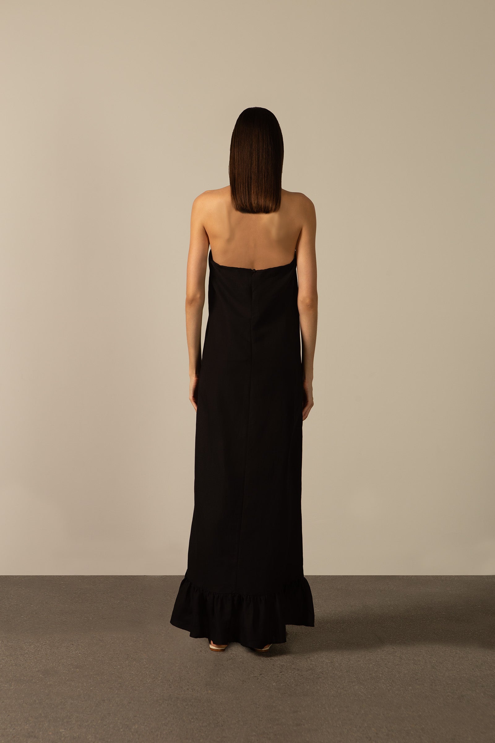 Vestido Longo Tomara que Caia Linho