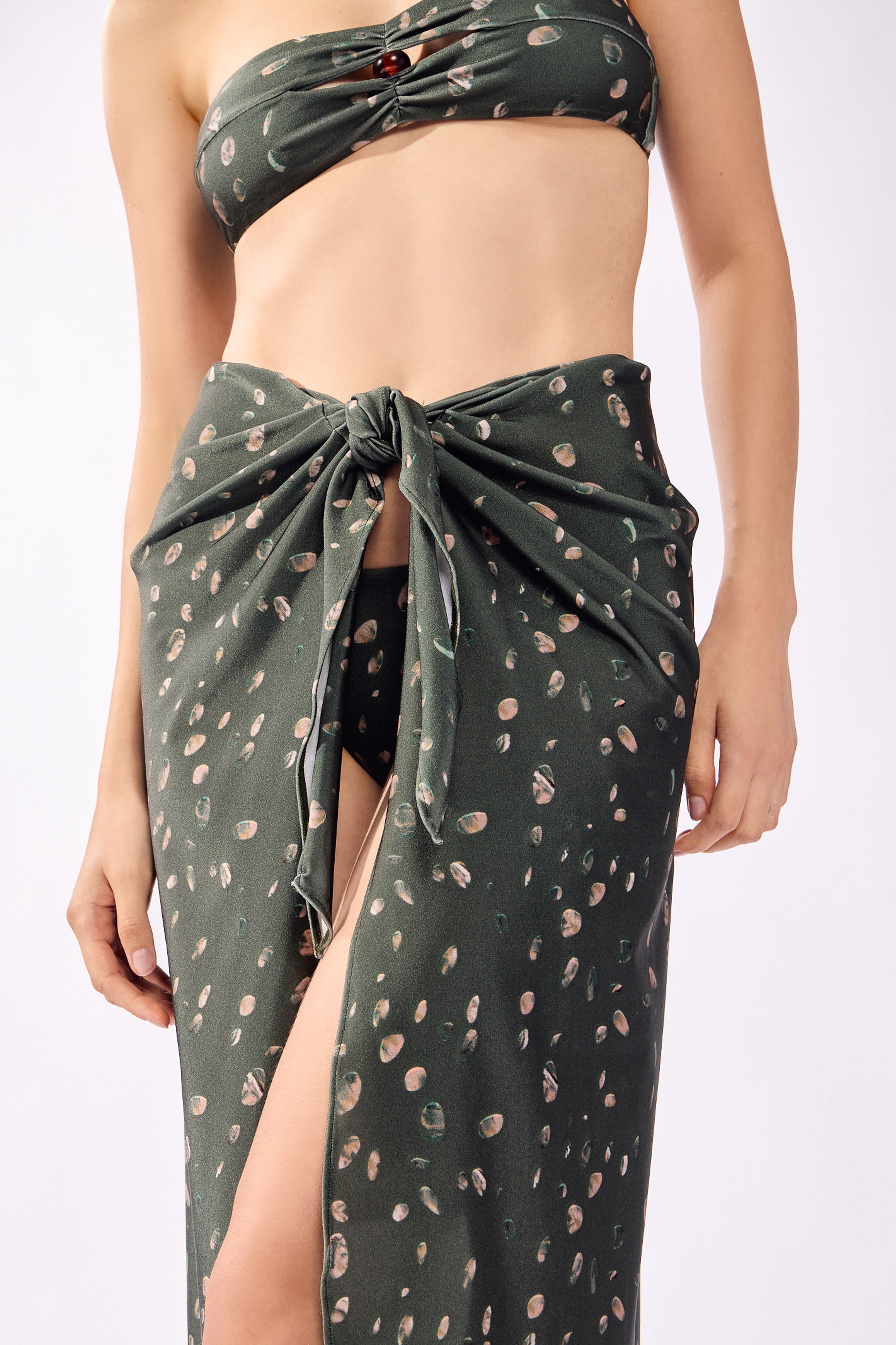 Saia Pareô Green Pois