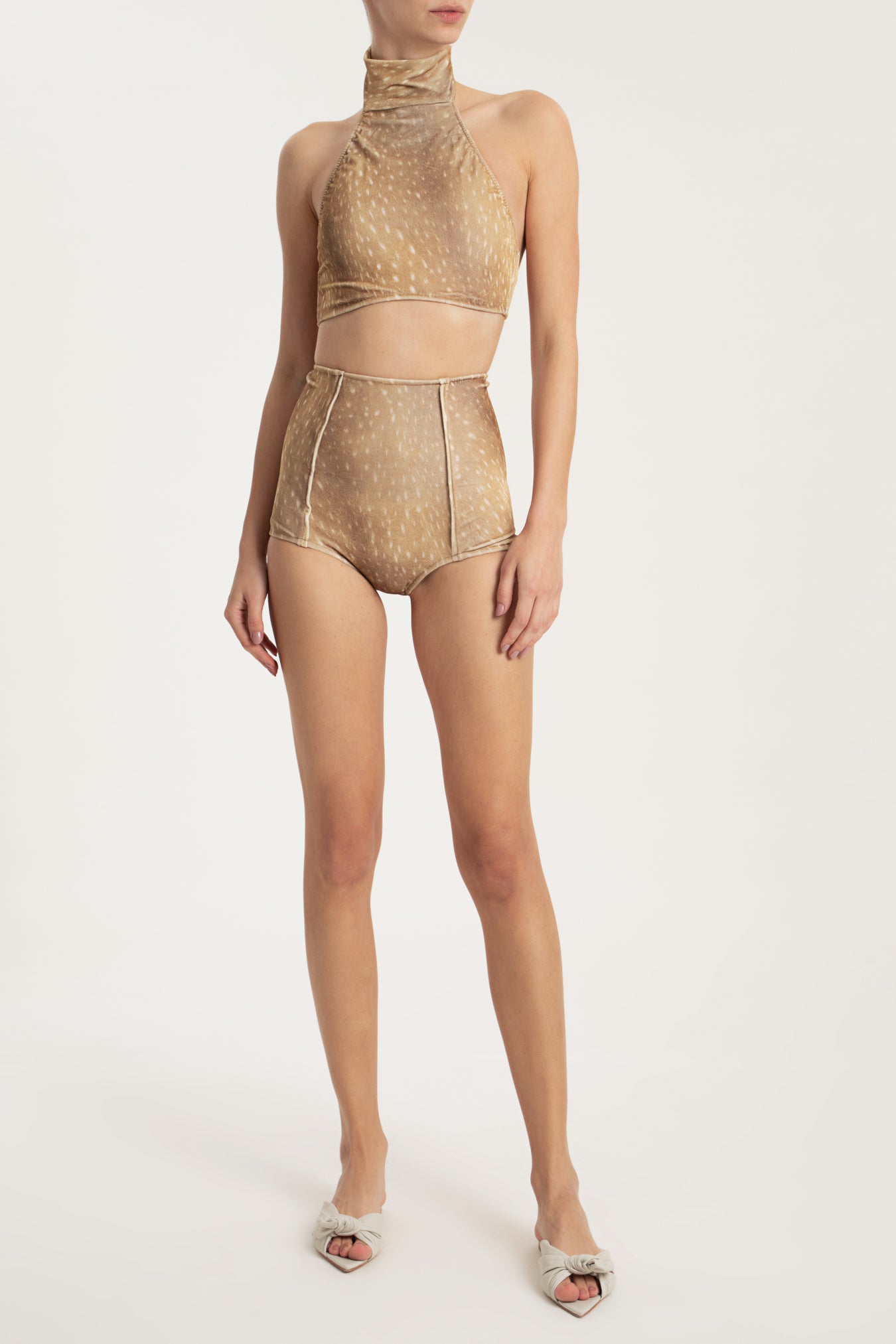 Biquini Hot Pants Gola Alta Horse Skin