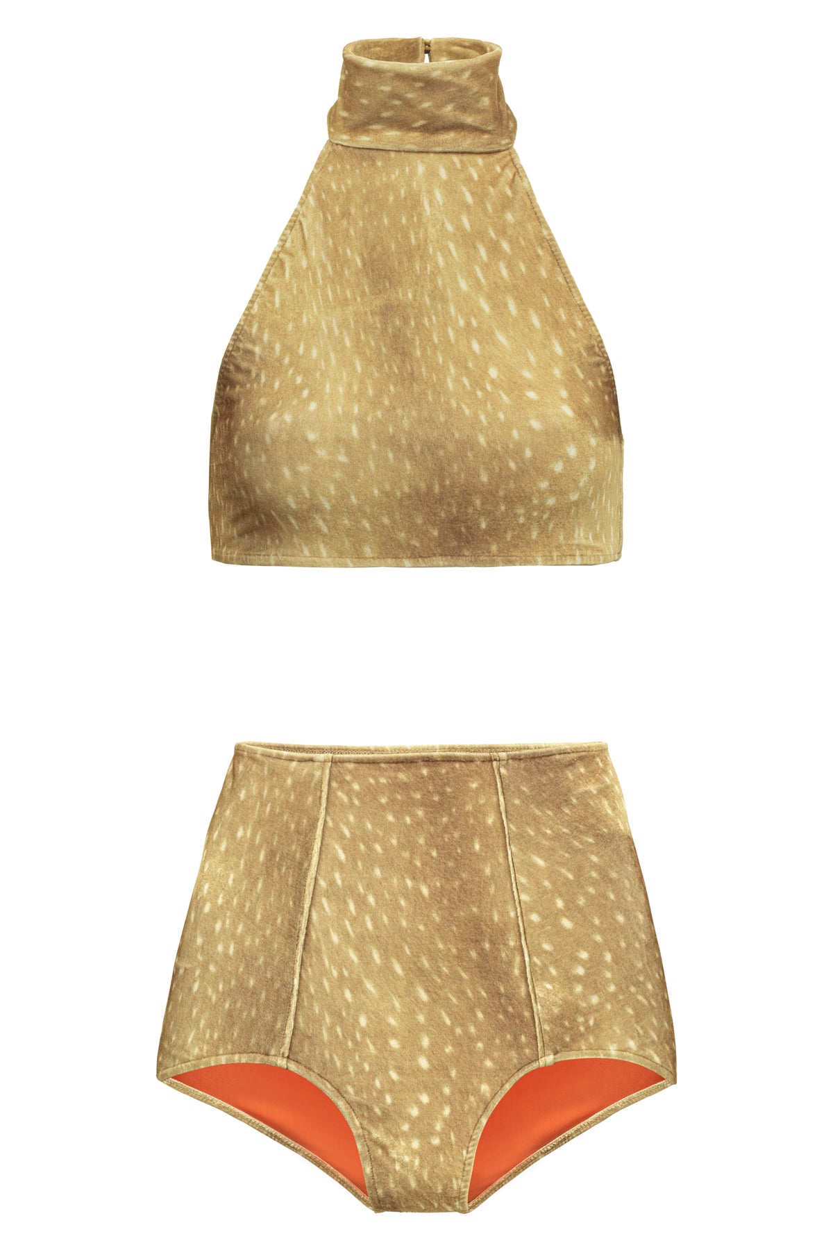 Biquini Hot Pants Gola Alta Horse Skin