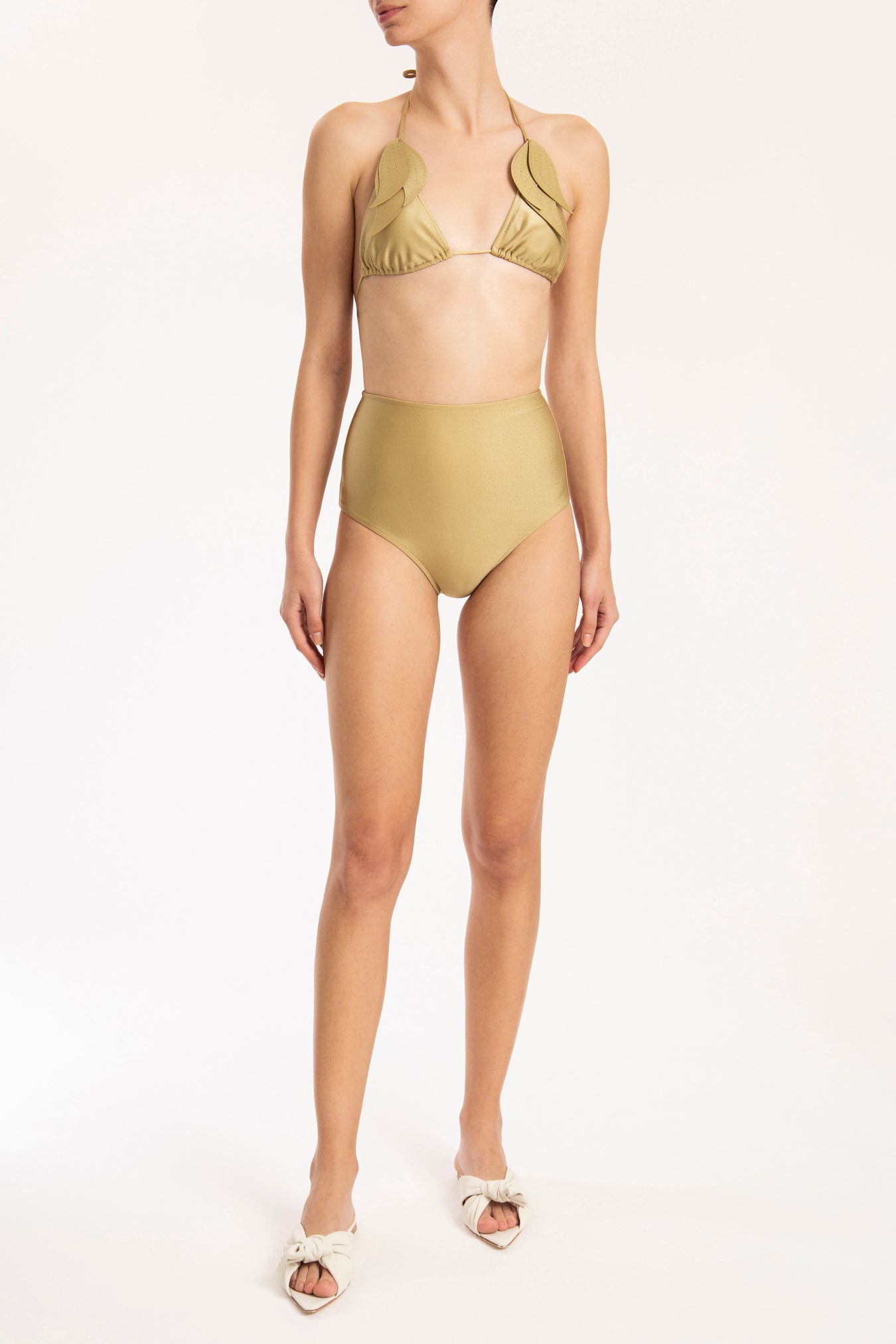 Biquini Hot Pants Ombro Folhas Cherry Bomb