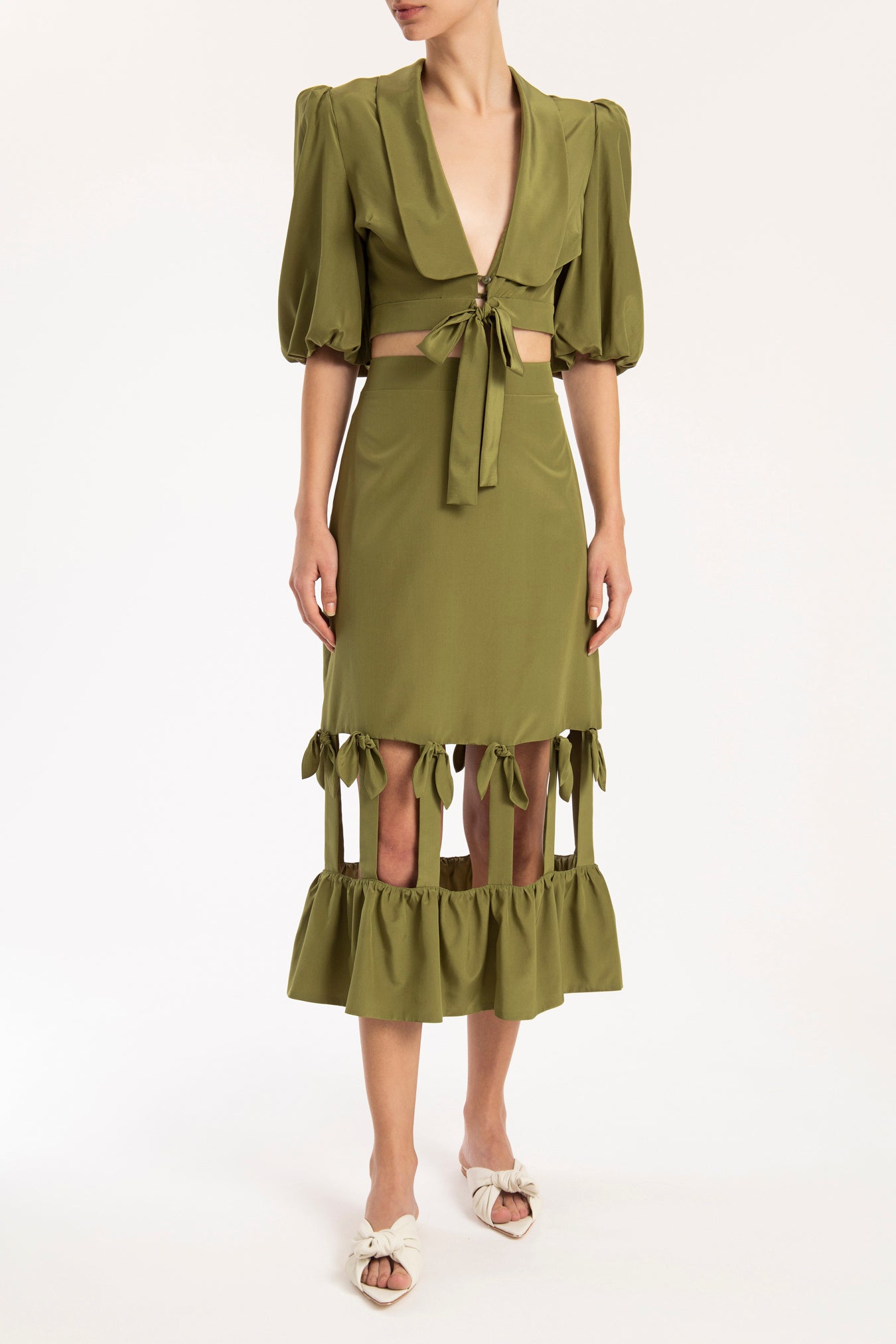 Saia Midi Vazada Cherry Bomb