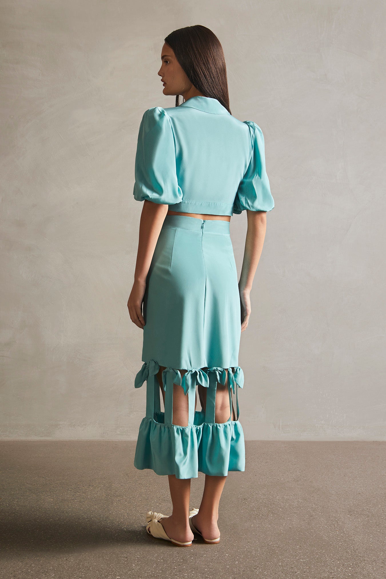 Saia Midi Vazada Cherry Bomb