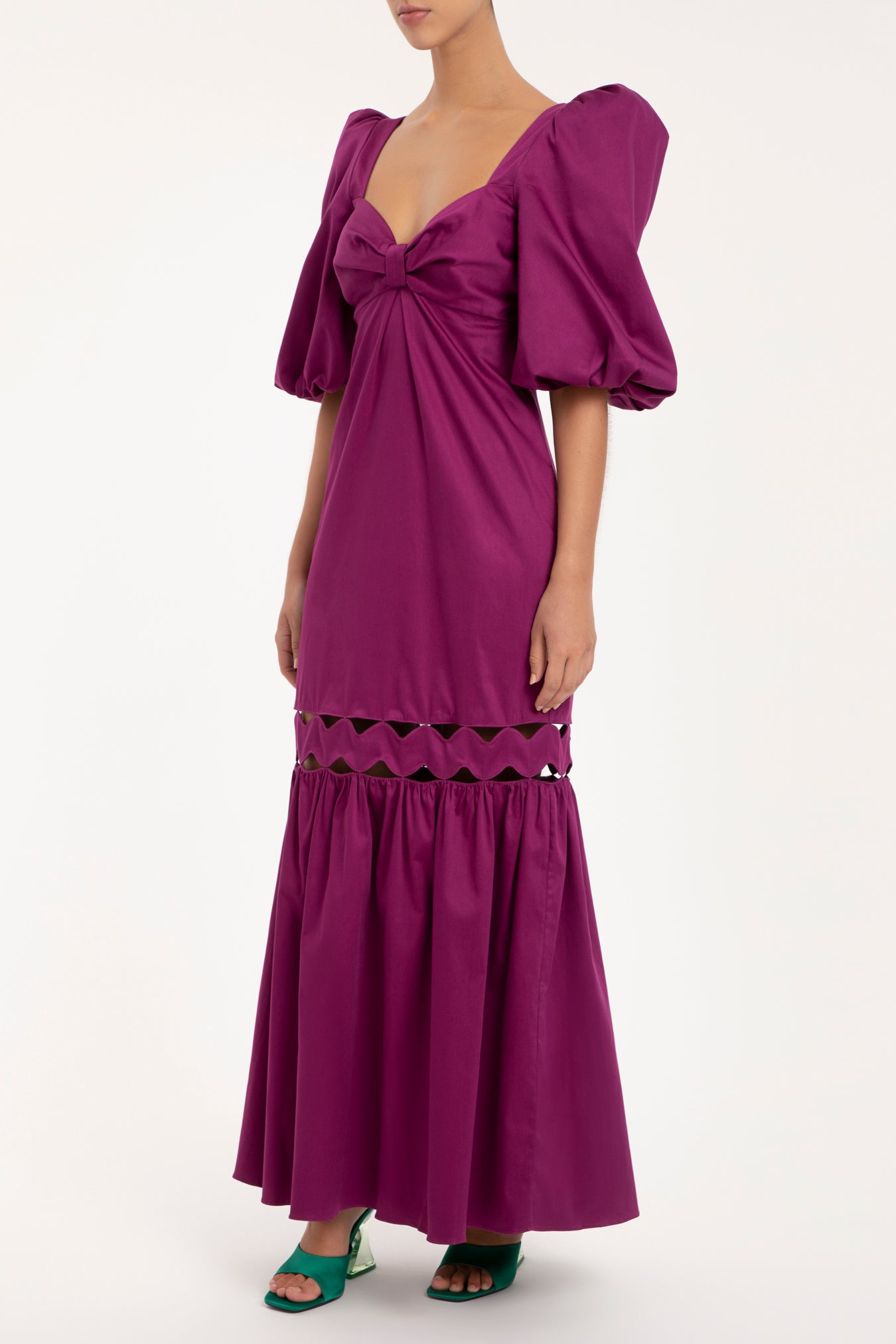 Vestido Longo Manga Bufante