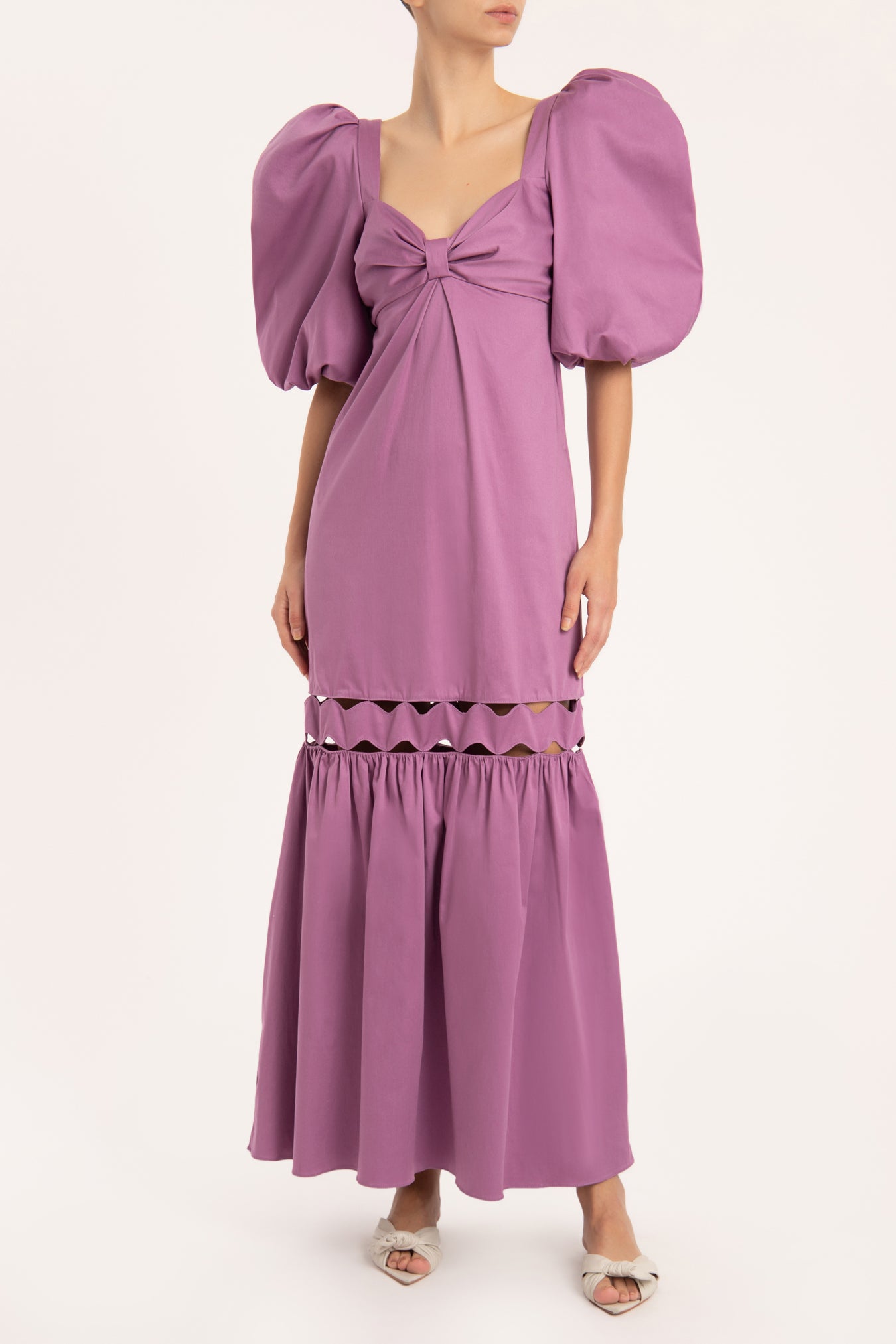Vestido Longo Manga Bufante