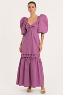 Vestido Longo Manga Bufante