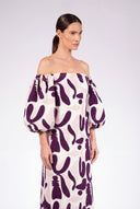Vestido Tomara que Caia Mangas Bufantes Bold Floral