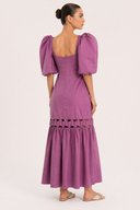 Vestido Longo Manga Bufante