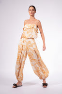 Blusa Cropped Alças Line Foliage