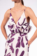 Vestido Longo Jacquard Bold Floral