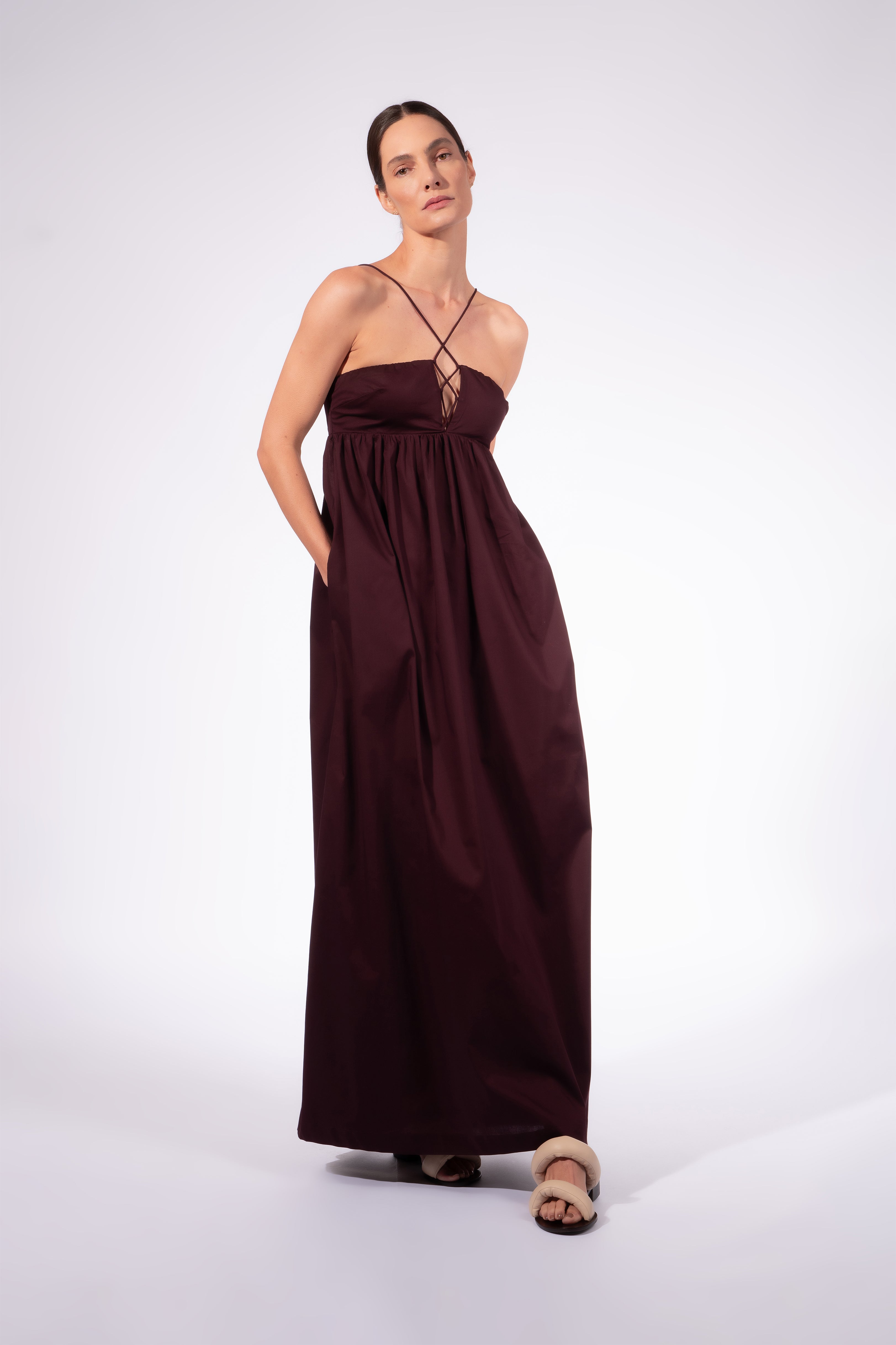 Vestido Longo Tiras Opulence