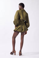Playsuit Decote V Lina Pois Lisos