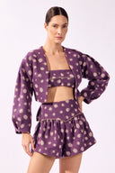 Casaqueto & Shorts & Top Jacquard Lina Pois