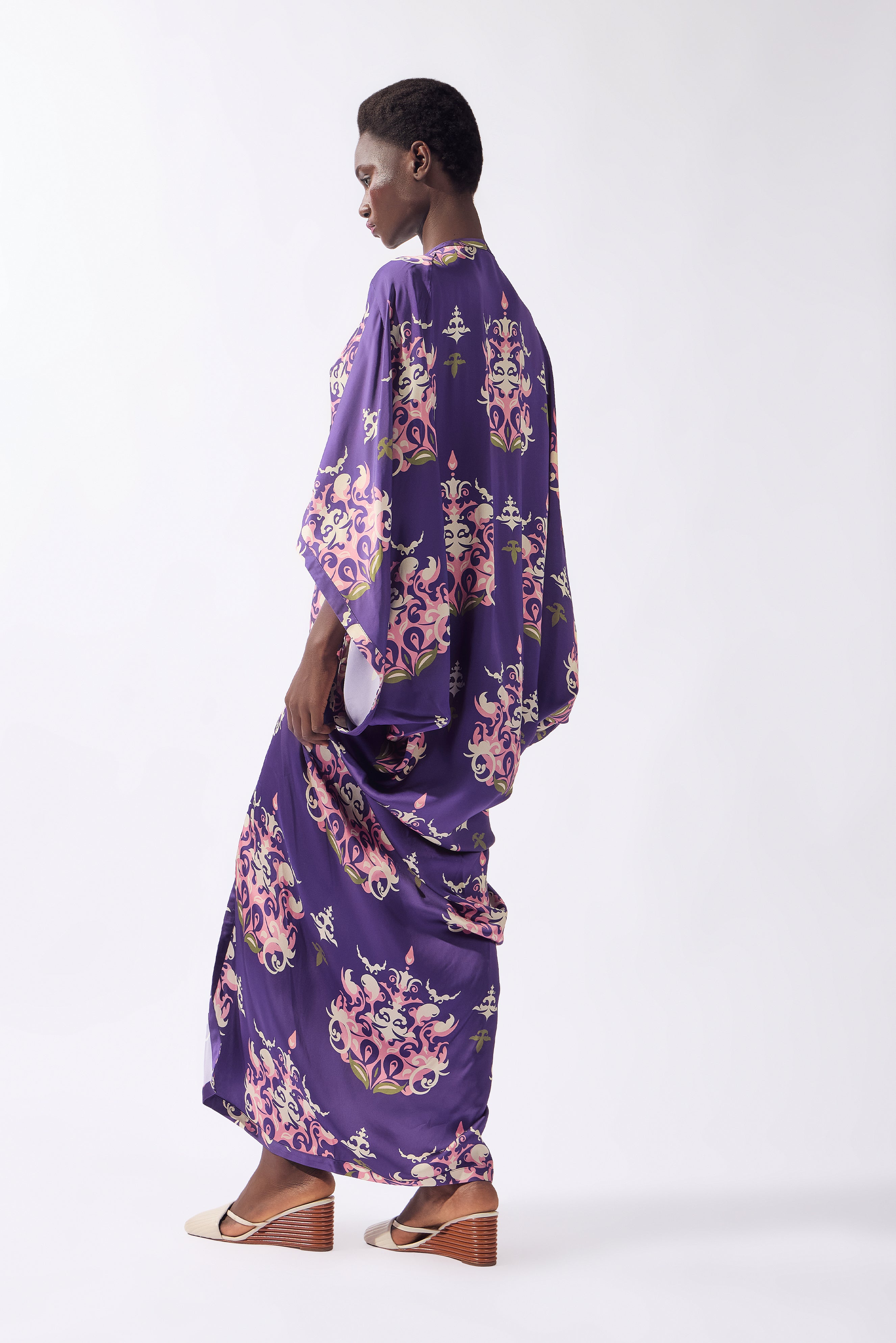 Kaftan Longo Manga Longa Arabesque