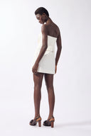 Vestido Curto Tomara que Caia Peplum Liso