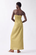 Vestido Longo Corset Lina Pois Lisos