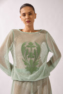 Blusa De Tela Manga Bufante Vibration