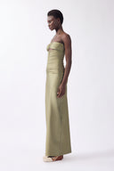 Vestido Longo Franzido Lisos