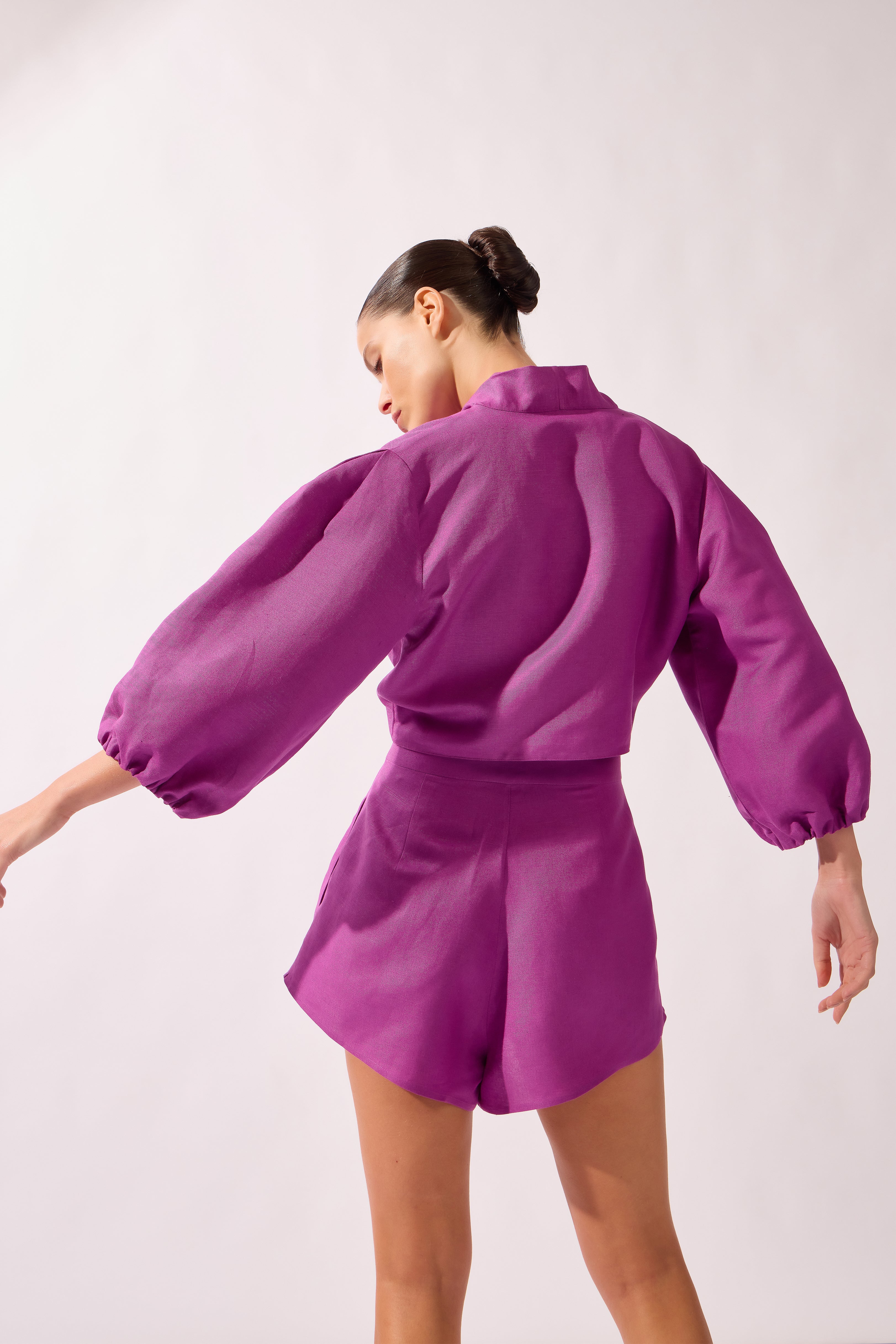 Blusa De Amarrar Bold Floral Liso