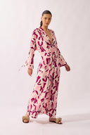 Vestido Longo Decote V Bold Floral