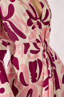Vestido Longo Decote V Bold Floral