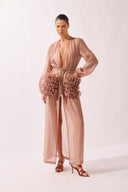 Robe Longo Bolsos E Babados