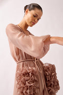 Robe Longo Bolsos E Babados