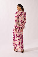 Vestido Longo Decote V Bold Floral