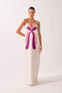 Vestido Longo Detalhe Busto Liso