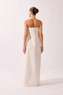 Vestido Longo Detalhe Busto Liso