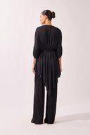 Blusa Manga Morcego Babados Bold Noir