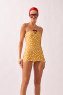 Maillot Tomara que Caia Argola Yellow Pois
