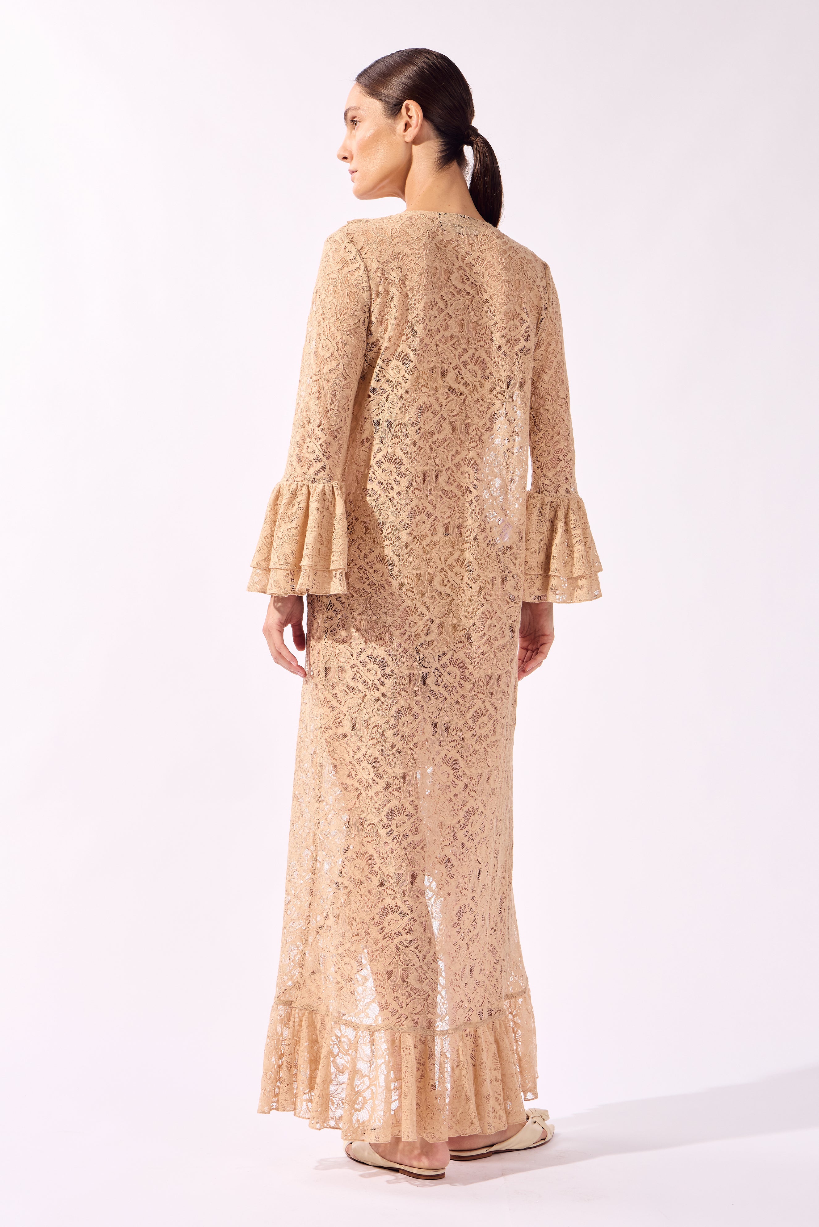 Robe De Renda Babados Pois e Foliage Lisos