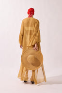 Robe Longo Manga Babado Lisos