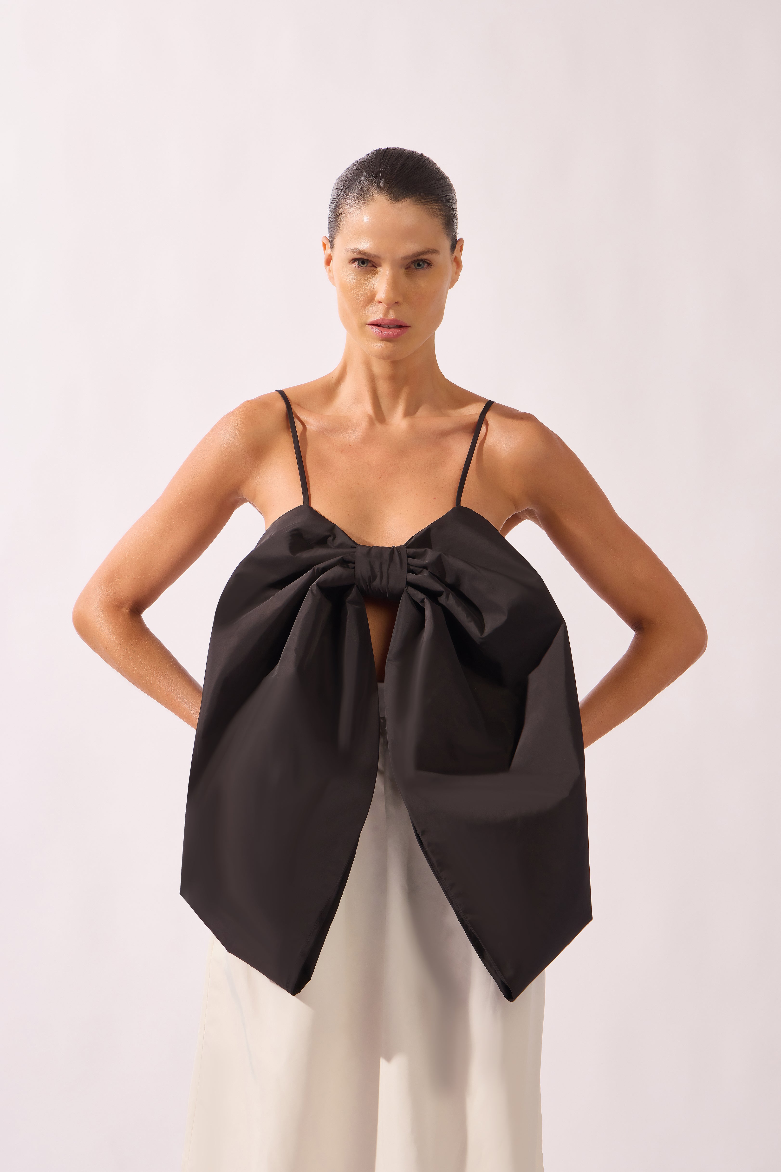 Top Maxi Laço Bold Noir