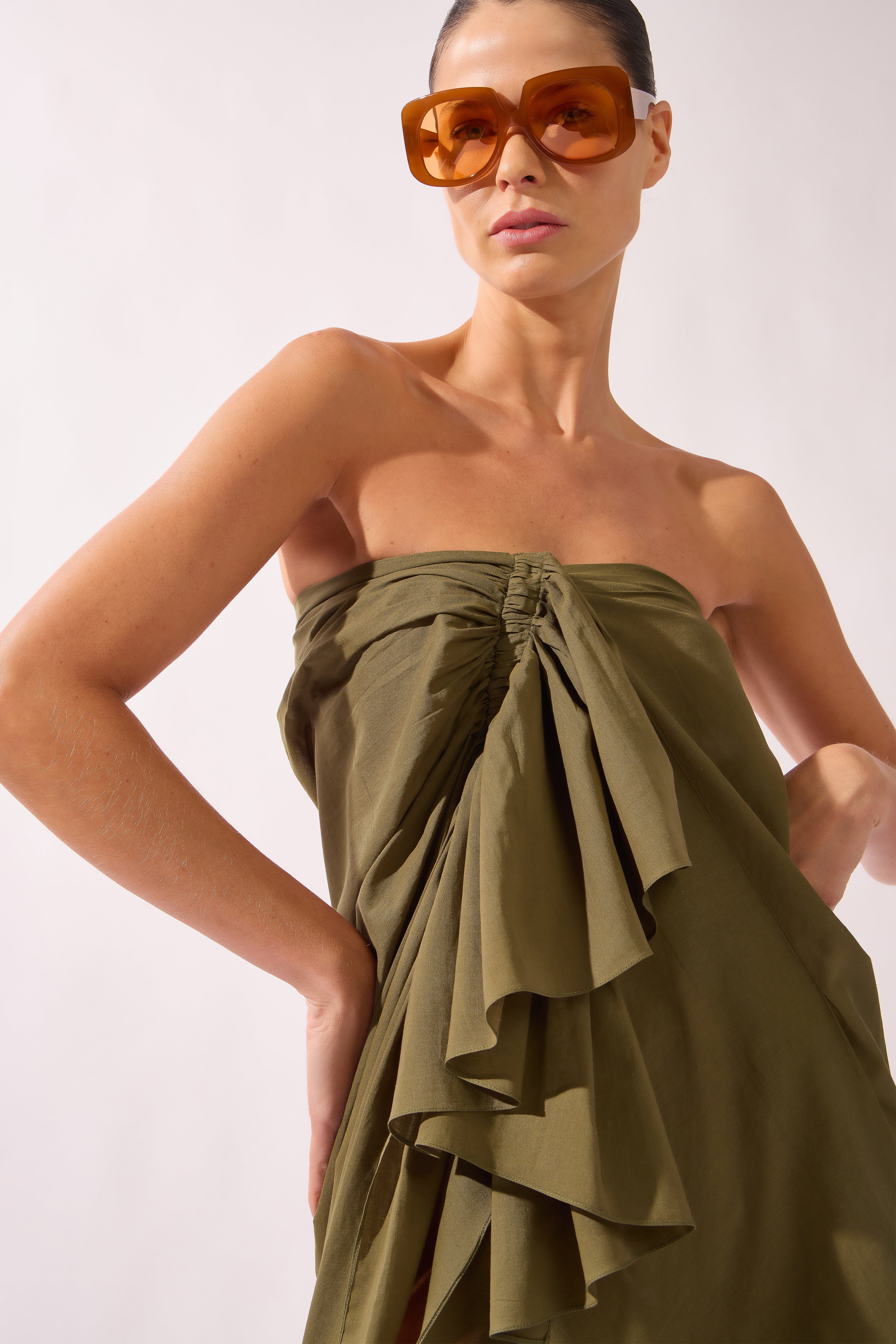 Vestido Midi Assimétrico Bold Noir